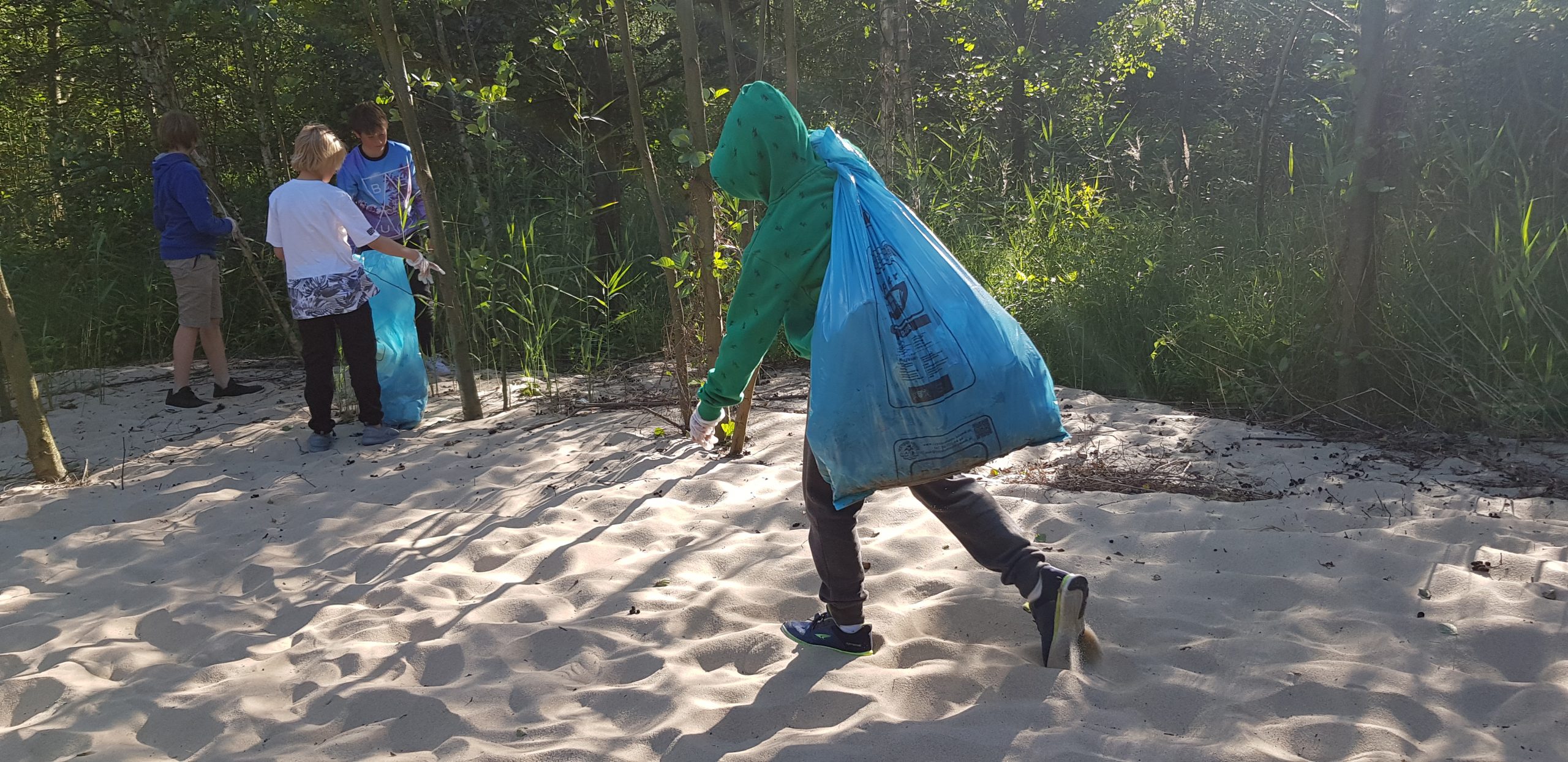 Żeglarze wysprzątali plażę i las w Górkach Zachodnich